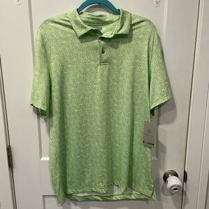 NWT PGA Tour Pro Series Men's Lime Green Golf Polo Shirt Size Large NEW